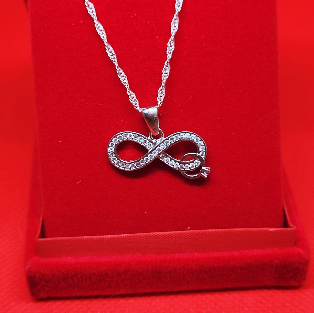 Silver Infinity Pendant Necklace